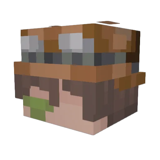 TripLNeo Minecraft avatar head, 3D render