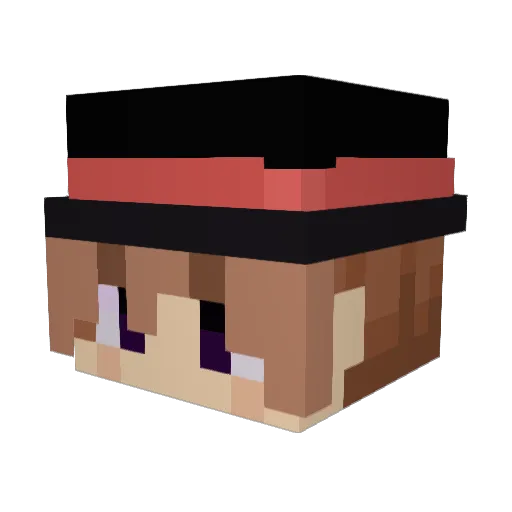 TripYT Minecraft avatar head, 3D render