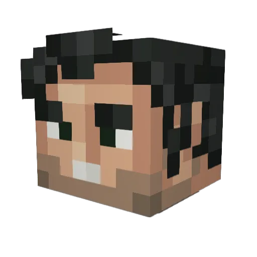 Tripand Minecraft avatar head, 3D render