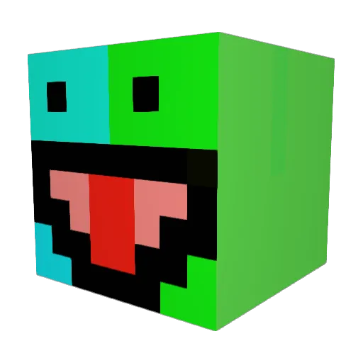 TripeZ Minecraft avatar head, 3D render