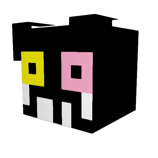 Tripfil Minecraft avatar head, 3D render