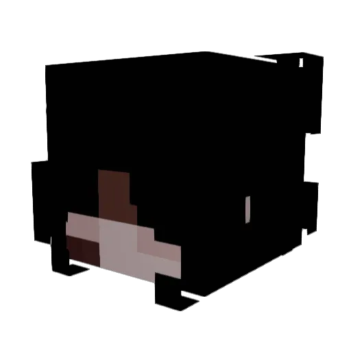 Tripiiered Minecraft avatar head, 3D render