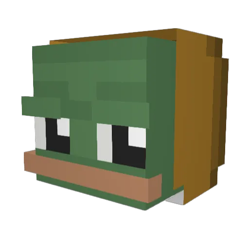 Triple27 Minecraft avatar head, 3D render