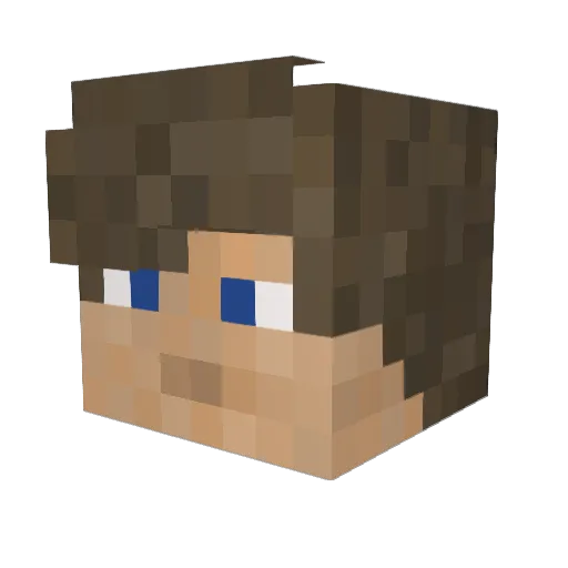 Triple4s Minecraft avatar head, 3D render