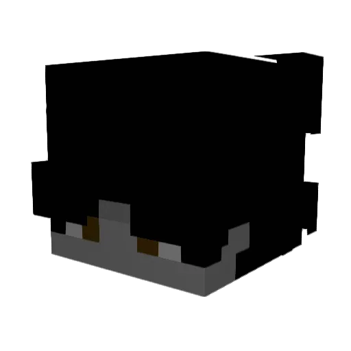 TripleReborn Minecraft avatar head, 3D render