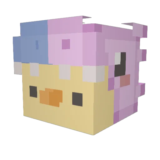 TripleSamBam Minecraft avatar head, 3D render