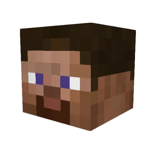 TripleTof Minecraft avatar head, 3D render