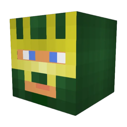 TripleV862 Minecraft avatar head, 3D render