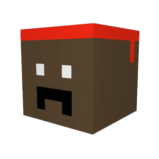 Triple_Stain Minecraft avatar head, 3D render