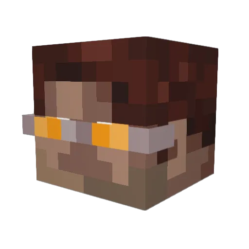 Triple_Tim Minecraft avatar head, 3D render