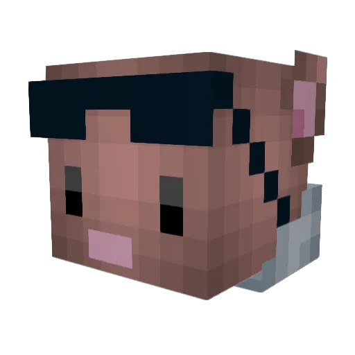 Triple_chip Minecraft avatar head, 3D render