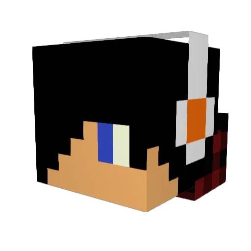 Triplea52x32 Minecraft avatar head, 3D render