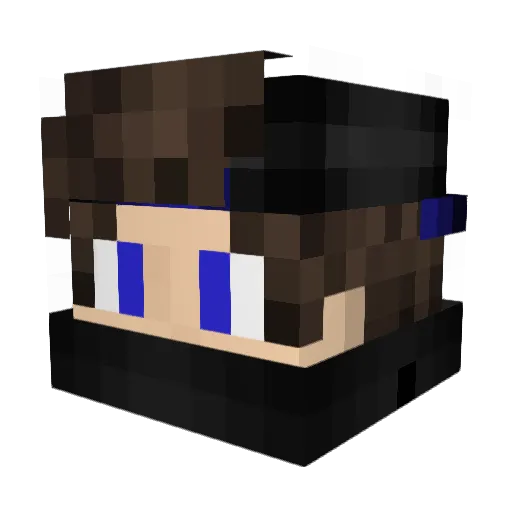 Triplee_X Minecraft avatar head, 3D render