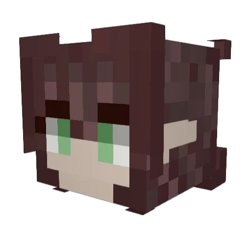 Triplet12 Minecraft avatar head, 3D render