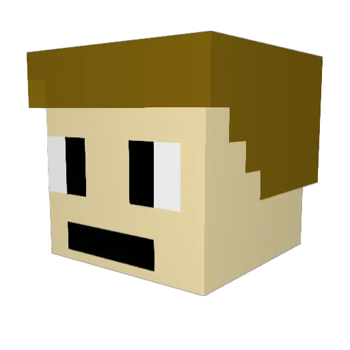 Tripletrouble28 Minecraft avatar head, 3D render