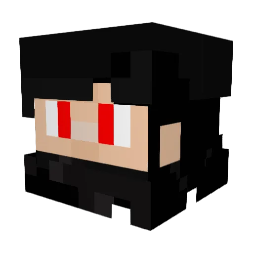 Triplex_A Minecraft avatar head, 3D render