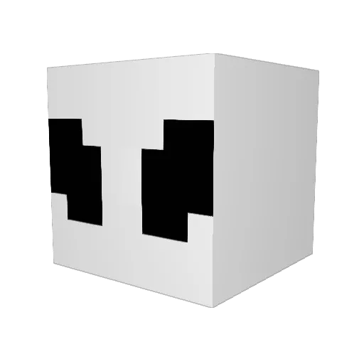 Triplicitize Minecraft avatar head, 3D render