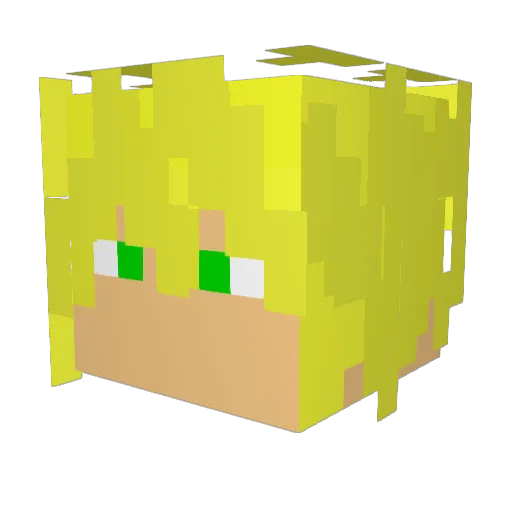 Tripmanz Minecraft avatar head, 3D render