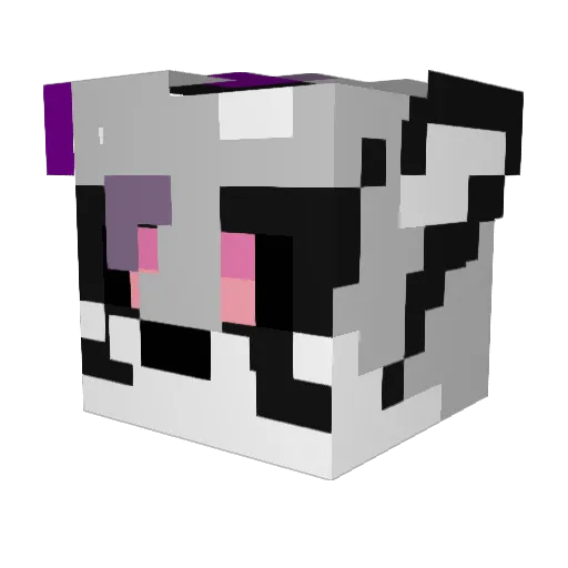 Trippels Minecraft avatar head, 3D render