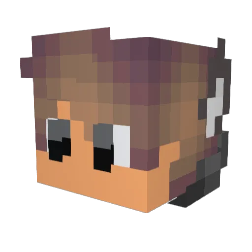 Tripple_charger Minecraft avatar head, 3D render