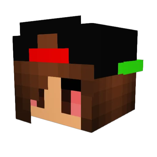 TrippyRainbows Minecraft avatar head, 3D render