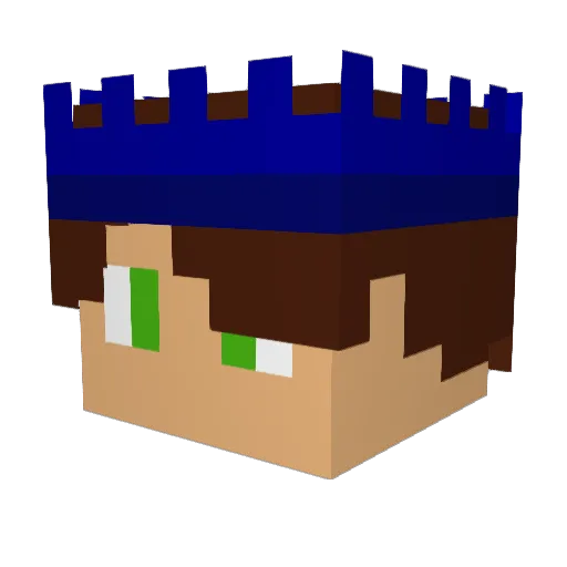 TrippyTru Minecraft avatar head, 3D render