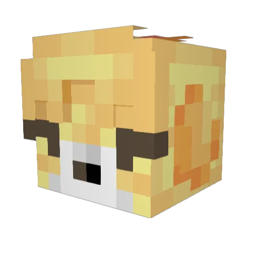 Triptek Minecraft avatar head, 3D render