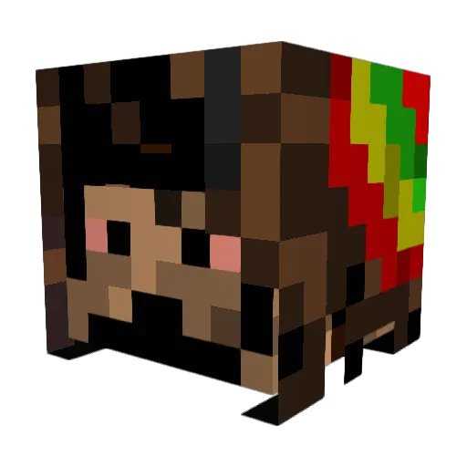 Tripzh Minecraft avatar head, 3D render