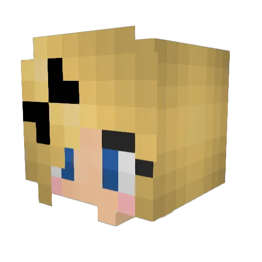 Tris1234567 Minecraft avatar head, 3D render