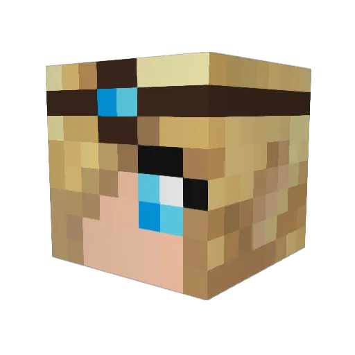 Trisar Minecraft avatar head, 3D render