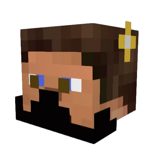 Trisca_ Minecraft avatar head, 3D render