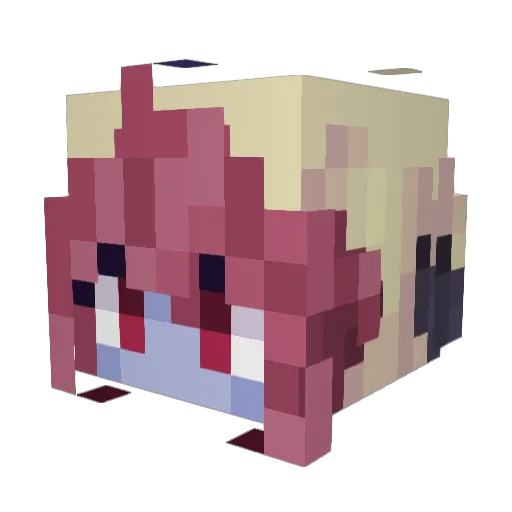 Trisck22 Minecraft avatar head, 3D render