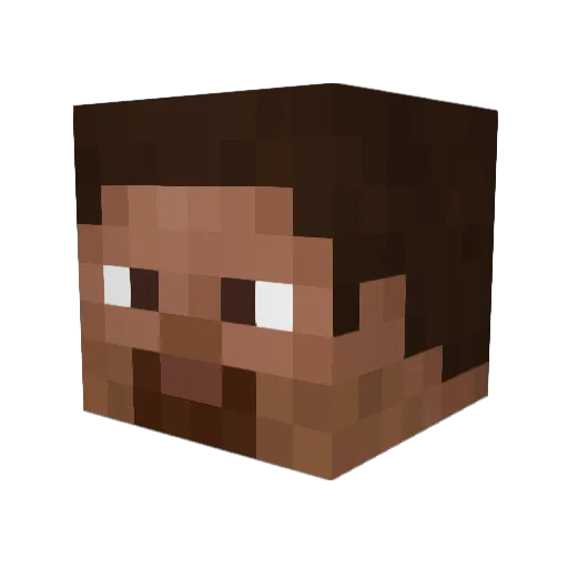 Triscu Minecraft avatar head, 3D render