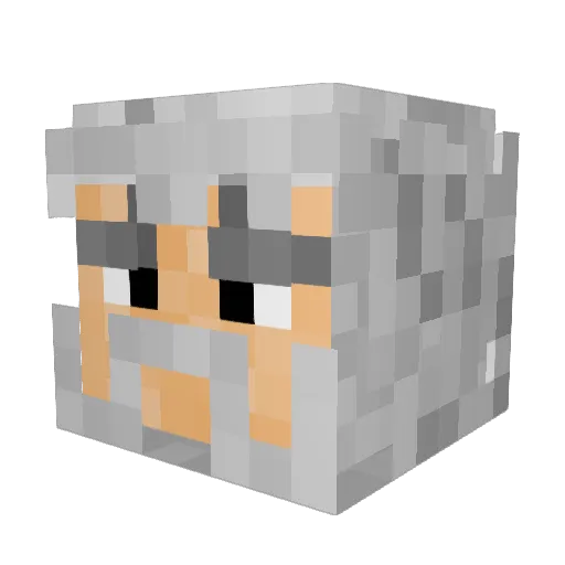Triscuitpop Minecraft avatar head, 3D render