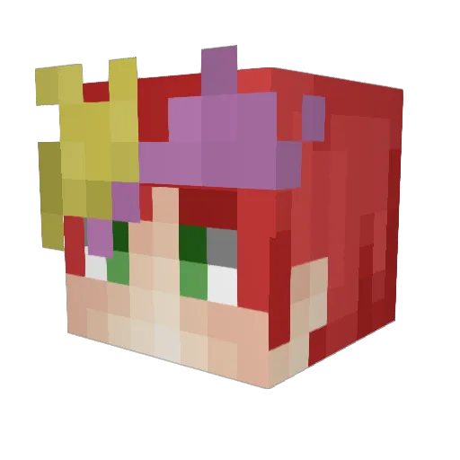 Triskalaire Minecraft avatar head, 3D render