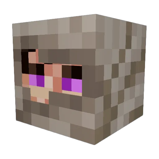 Triss_Sadman Minecraft avatar head, 3D render