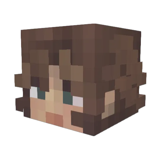 TrissyBop123 Minecraft avatar head, 3D render