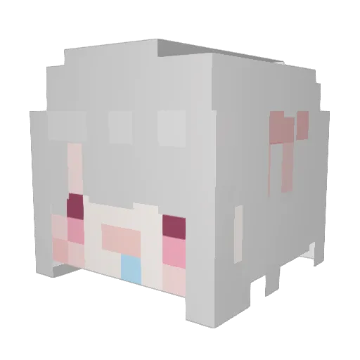 TristaEC Minecraft avatar head, 3D render