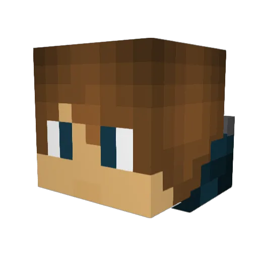 Tristan45678 Minecraft avatar head, 3D render
