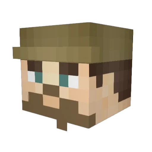 TristanJ2000 Minecraft avatar head, 3D render