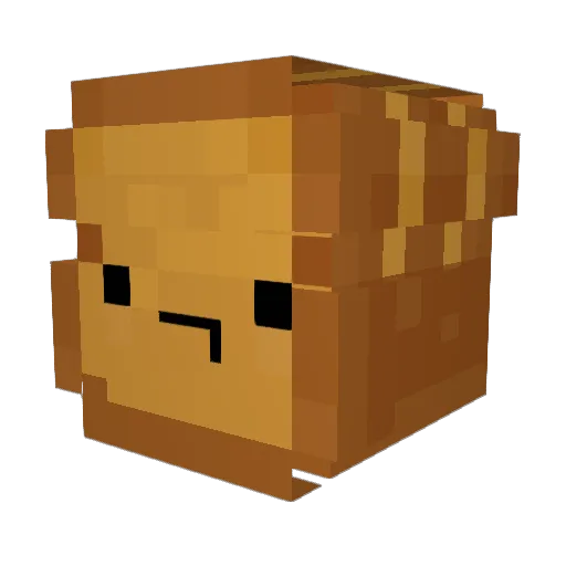 TristanToast Minecraft avatar head, 3D render
