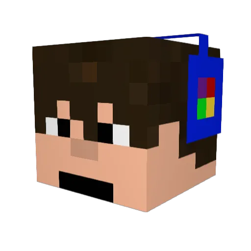 Tristani Minecraft avatar head, 3D render