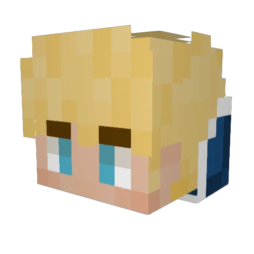 TristenGames Minecraft avatar head, 3D render