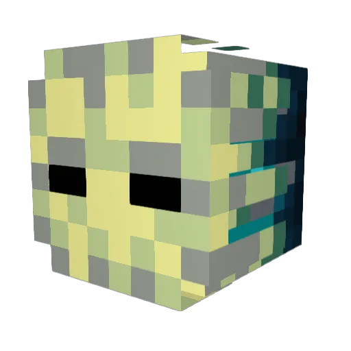 Tristeve Minecraft avatar head, 3D render