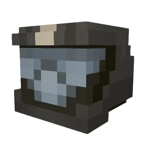 Tristoned Minecraft avatar head, 3D render