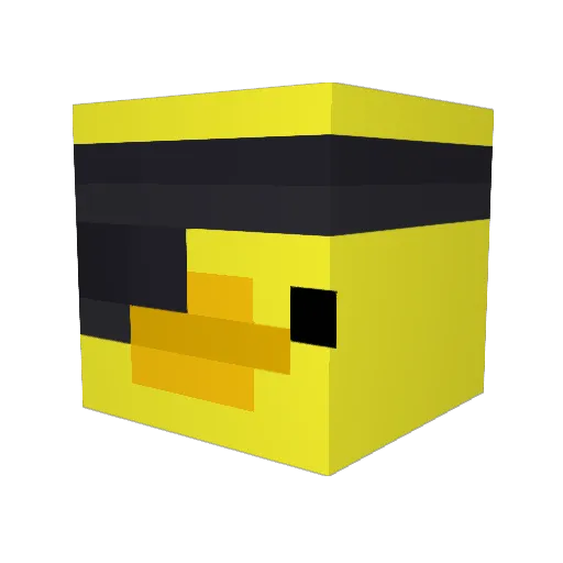 Tristouxe Minecraft avatar head, 3D render