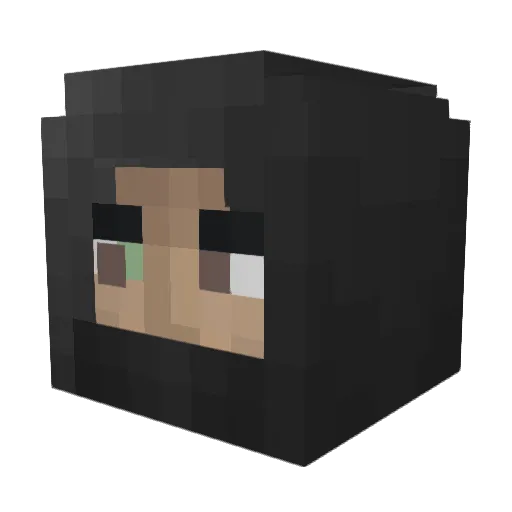 Tristum Minecraft avatar head, 3D render