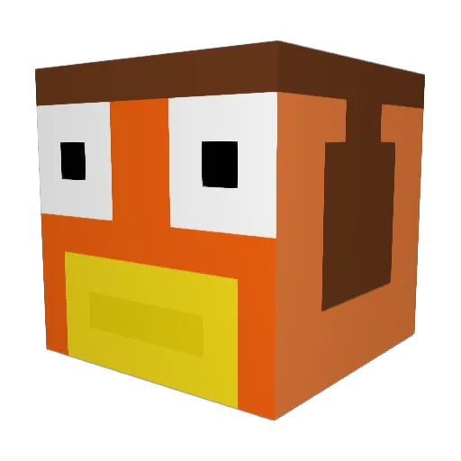 Trisxzy Minecraft avatar head, 3D render