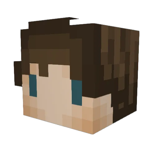 Trititan Minecraft avatar head, 3D render