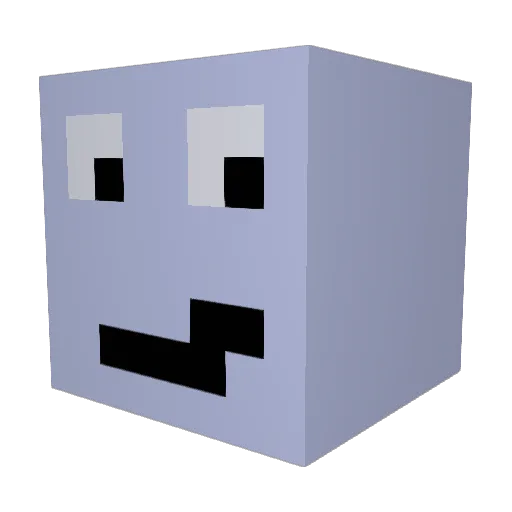Tritonics Minecraft avatar head, 3D render